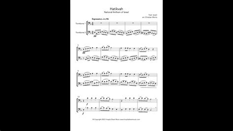 hatikvah for trombone youtube